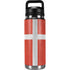 Denmark Flag Distressed YETI Rambler 26oz Bottle Skin